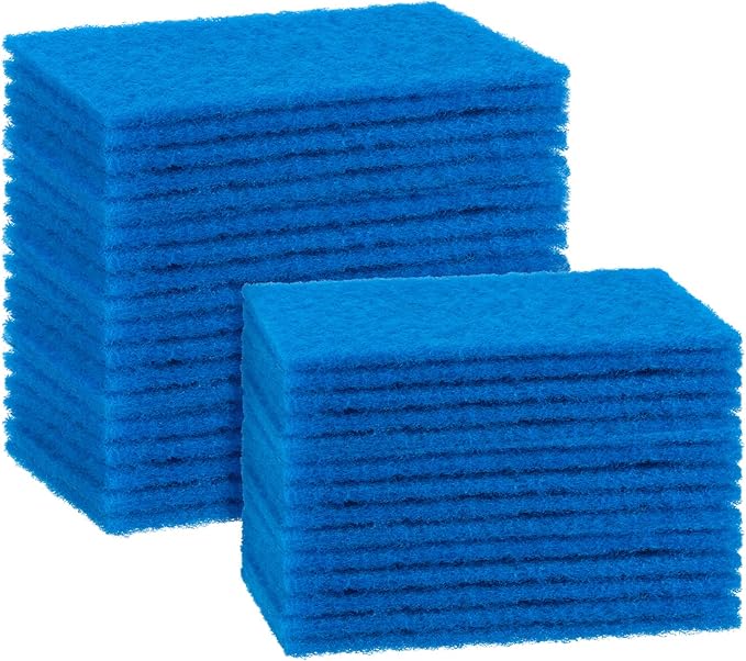 Jetec Scrub Pads Scouring Pads Sponge Dish Scrubber Scouring Cleaning Non Scratch for Kitchen Dishes Cleaning(Blue,40 Pieces)