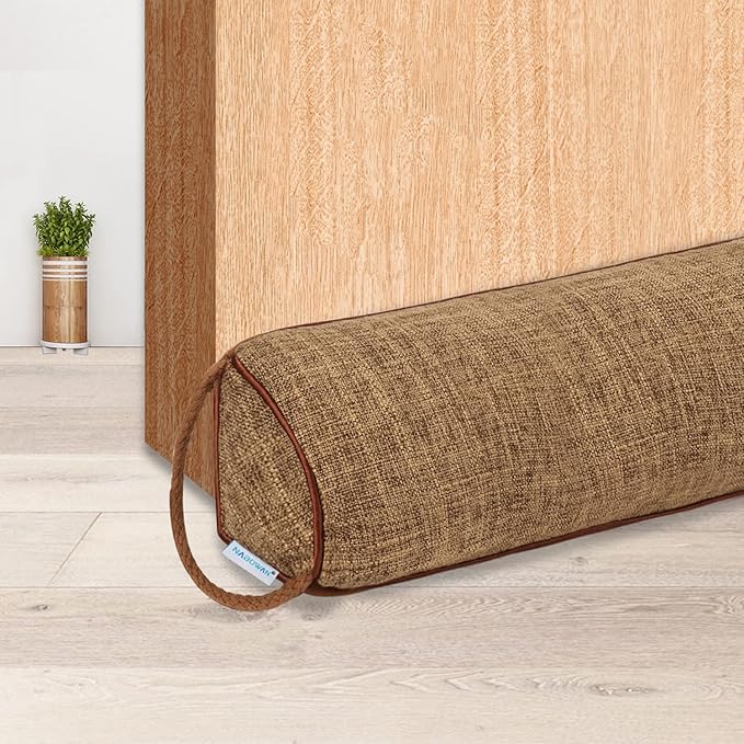 NABOWAN 36" Weighted Under Door Draft Stopper -Triangular Door Draft Blocker with Hook Loops for Easy Install, Save Energy, Home Room Essentials