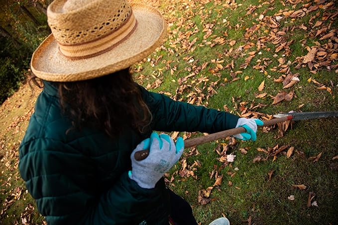 G & F Products Gardening Gloves for Women - 12 Pairs of Breathable Rubber Coated Yard Garden Gloves with Non-Slip Grip - Outdoor Protective Work Gloves, Rose Pink & Jade Green, Large.