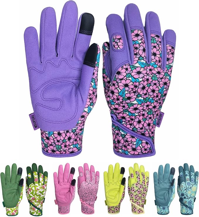 Thorn Proof&Puncture Resistant Gardening Gloves with Grip,Garden Gloves for Women, Leather Work Gloves,Gifts