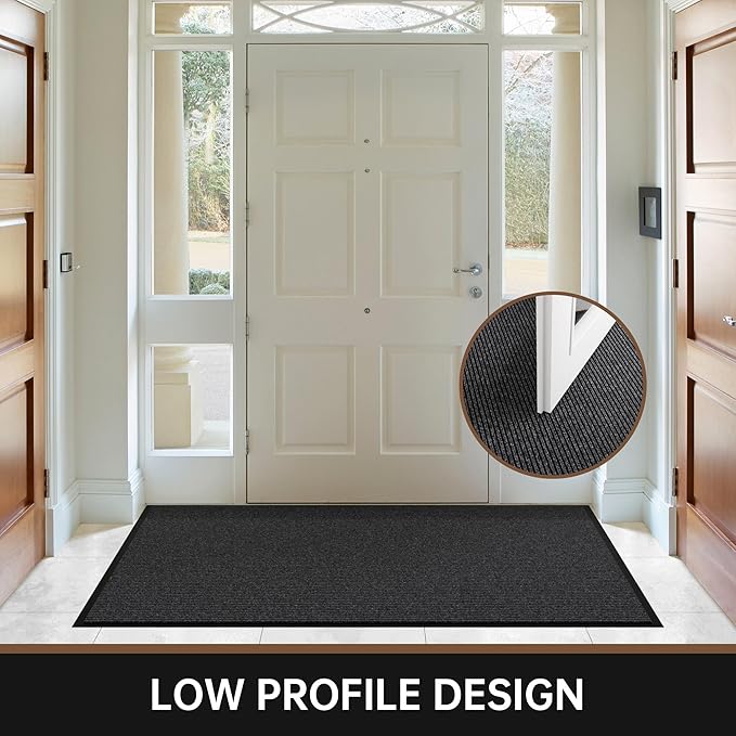 Front Door Mat, 96" x 48" Heavy Duty Indoor Outdoor Doormat, Non-Slip Welcome Mats for Entryway, Rubber Backing Low Profile Commercial Door Mats