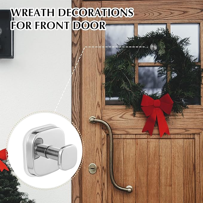 Suction Cup Hooks for Shower - Reusable No-Drill Mounting - Hooks for Towels, Robes & Loofah on Metal, Glass, Mirrors, Tile & Smooth Non-Porous Surfaces (2, Chrome Polished)