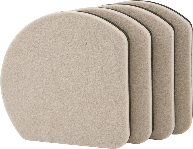 Super Sliders 7" Slide & Hide Reusable Furniture for Hard Surfaces - Effortless Moving and Surface Protection, Beige (4 Pack)