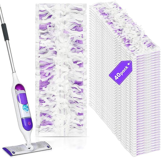 Power Mop Refills for Swiffer | 40 Count Disposable Pads for Wet & Dry Cleaning | Multi-Surface Compatible with Swiffer PowerMop Jets, Wood Floor Mops for Laminate, Tile, Hardwood Floors