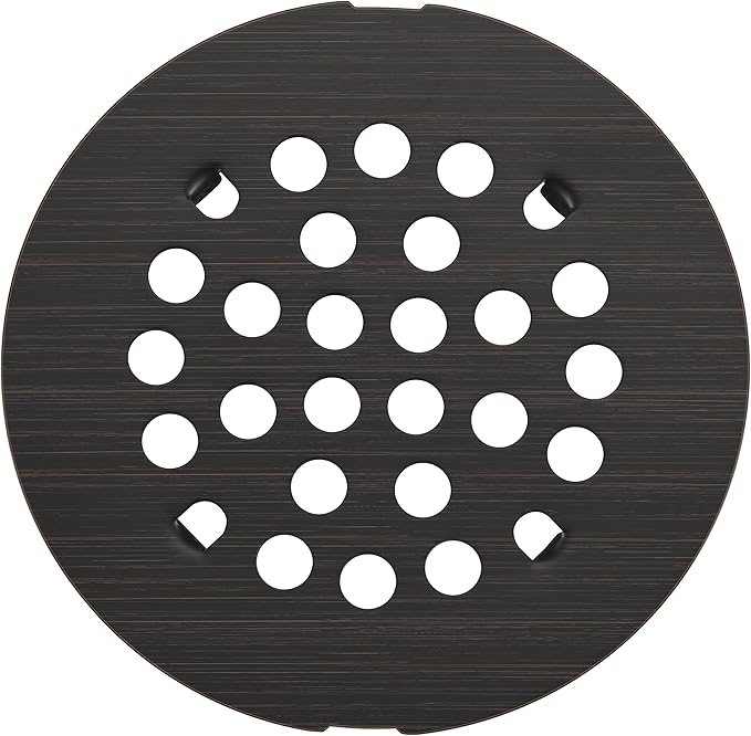 rrajj 4-1/4 (4.25) Inch(108mm) Round Snap-in Shower Floor Drain Cover Replacement Cover (Oil Rubbed Bronze)