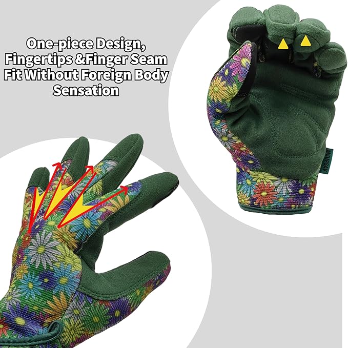 Thorn Proof&Puncture Resistant Gardening Gloves with Grip,Garden Gloves for Women, Leather Work Gloves,Gifts