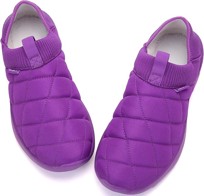 KUBUA Slippers for Men and Womens Indoor House Shoes Plush Slip on Outdoor Garden Loafers