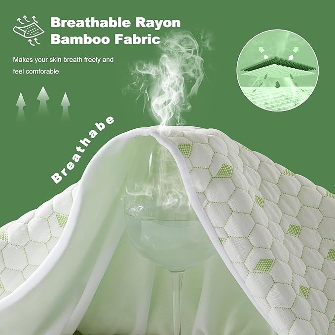 Waterproof Mattress Protector, Twin XL Size Mattress Pad Fitted 6-15" Deep Pocket, 3D Air Fabric Breathable Bed Mattress Cover Noiseless Washable for College Dorm