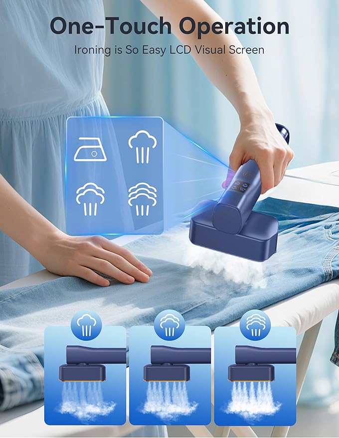 Steamer for Clothes Portable Handheld Garment Steamer,15s Fast Heat-up,100ml Water Tank,Steamer Ironing Gloves,20 Minutes of Continuous Ironing for Travel and Home