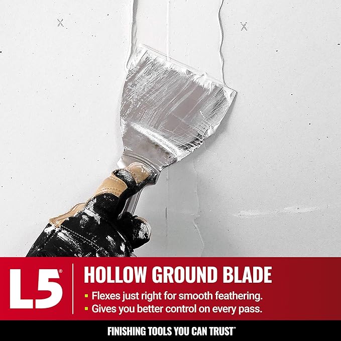 6" All Stainless Steel Joint Knife - LEVEL5 | Professional Grade Putty Blade, Premium Polished All-Metal, Precision Ground Edge, Ergonomic, Corrosion Resistant | 5-406