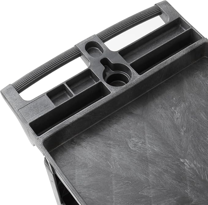 Dryser Utility Cart with Wheels, 46" x 25" Heavy Duty 550 lb. Capacity with Shelves - 2 Tier Rolling Cart with Four 5" Swivel Casters for Warehouse, Garage, Cleaning