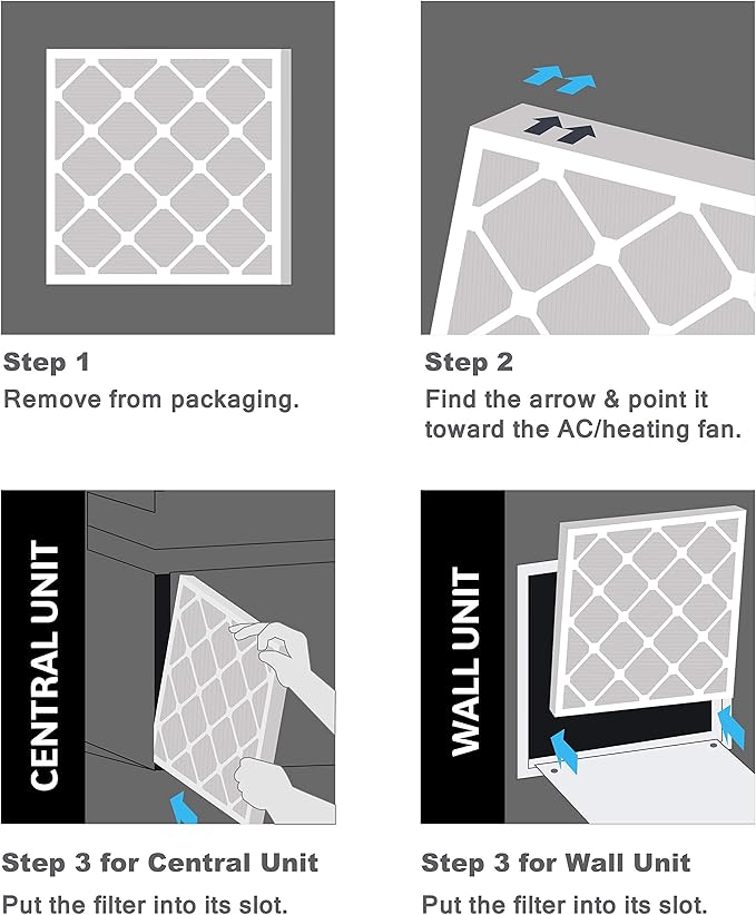 Aerostar Air Filters 10x30x1 MERV 13,Healthier Air For Your Home, 10" x 30" x 3/4", Box of 6