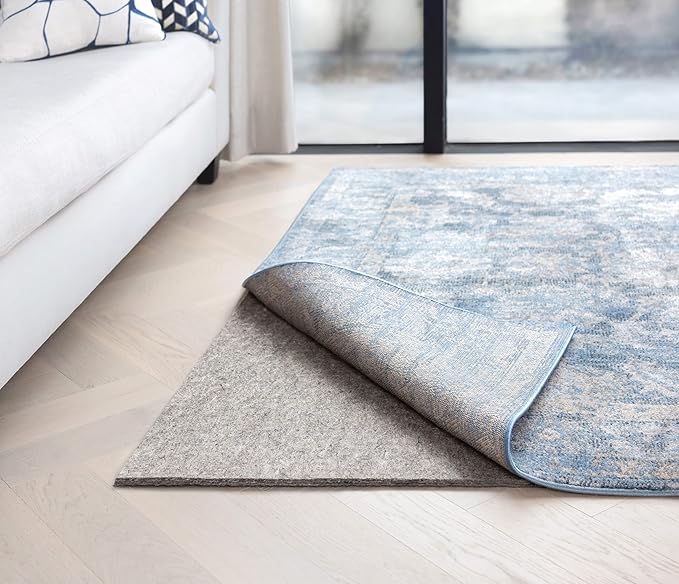 RUGPADUSA - Dual Surface - 5'x7' - 1/2" Thick - Felt + Rubber - Non-Slip Backing Rug Pad - Adds Comfort and Protection - for Hard Surface Floors