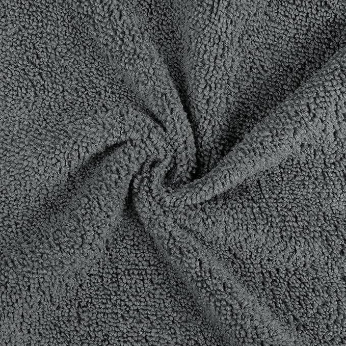 Orighty Microfiber Washcloths Bulk Towels Set 100 Pack, Highly Absorbent and Soft Feel Face Cloths, Multi-Purpose Wash Cloths & Hand Towels for Bathroom, Hotel, Spa, and Gym, 12x12 Inch, Grey