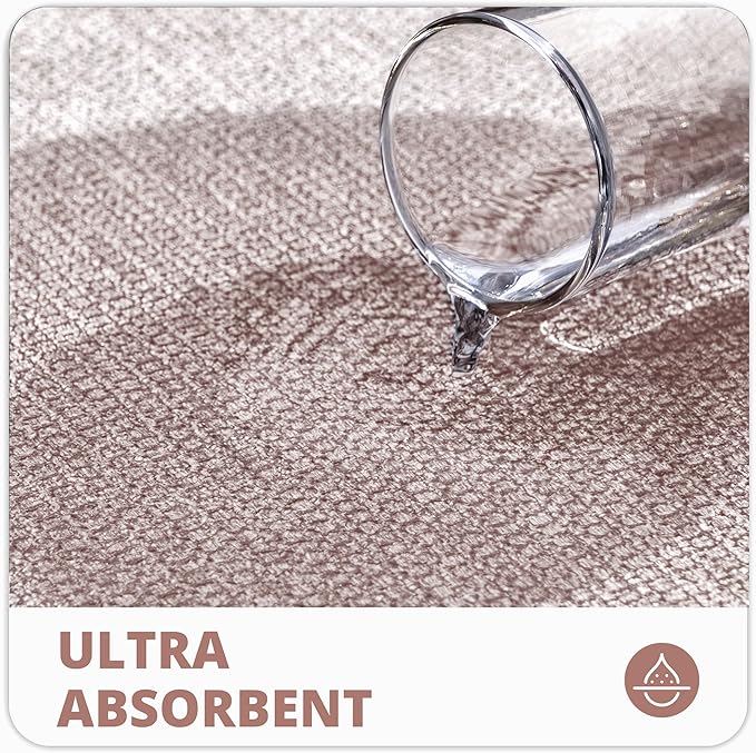 Bath Mat,Ultra Thin Bathroom Runner Rugs,Large Bath Mats for Bathroom,Quick Dry,Non-Slip,Machine Washable,Low Pile,Bath Rug,Shower Outside,Sink,Home Decor Accessories.Beige,1'5"x4'11"（17x59inch）