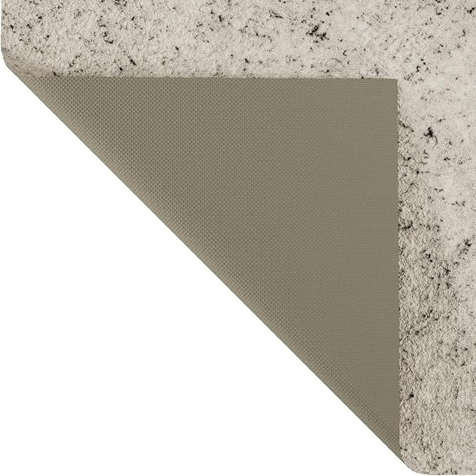 Ottomanson 7'8" x 10' Non-Slip Rug Pad Gripper 1/12 Inch Ultra Thin Dual Surface Felt + Rubber Gripper - Safe for All Floors, Cream