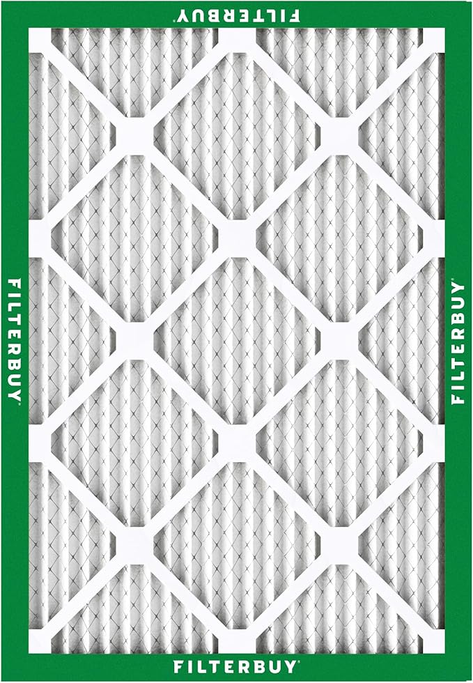 Filterbuy 17x20x1 Air Filter MERV 8 (MPR 700) Dust Defense Replacement (6-Pack), Electrostatic Pleated HVAC AC Furnace Filters, Made in USA (Actual Size: 16.50 x 19.50 x 0.75)