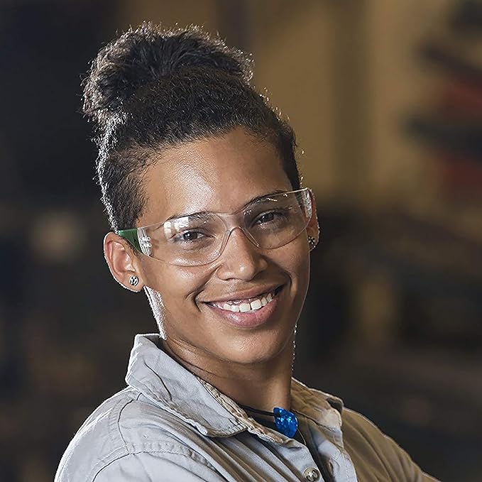 BISON LIFE Safety Glasses - Scratch Resistant Wrap Around Eyewear, Polycarbonate ANSI Z87.1 Impact Resistant Lens