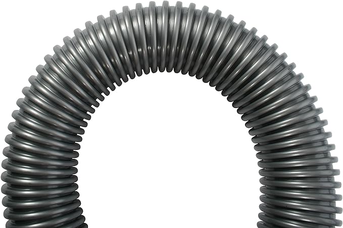 Cen-Tec Systems 20 Ft. Premium Shop Vacuum Extension Hose with 2 tank adapters and 1.25" curved end, Silver