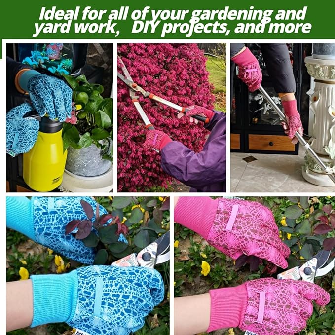Thorn Proof&Puncture Resistant Gardening Gloves with Grip,Garden Gloves for Women, Leather Work Gloves,Gifts