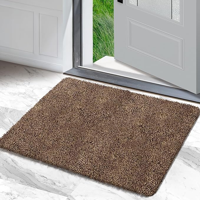 Premium Microfiber Indoor Door Mat – 20"x30" Washable Entry Mat, Non-Slip, Waterproof Backing, Super Absorbent, Low Profile Entryway Doormat for Indoor Entrance