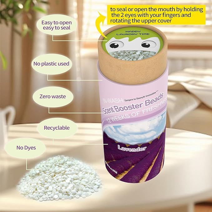 DR.EASY Laundry Scent Boosters 312G,Lavender Scent Boosters for Washer，Bulk Laundry Booster Beads and fabric scent booster，Fresh Scented Clothes fo 12 Weeks