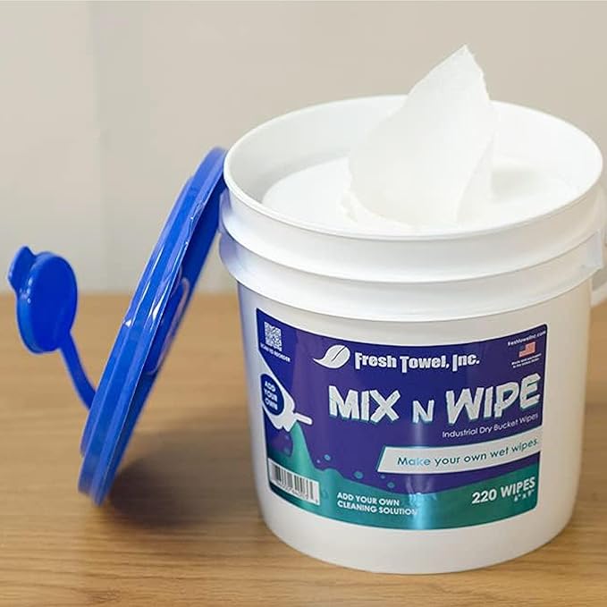 Fresh Towel Mix-N-Wipe Dry Wipes Refill, 1-Pack (220 Sheets) – Make Your Own Wet Wipes – 6" x 9" Sheets – Bulk Paper Towels
