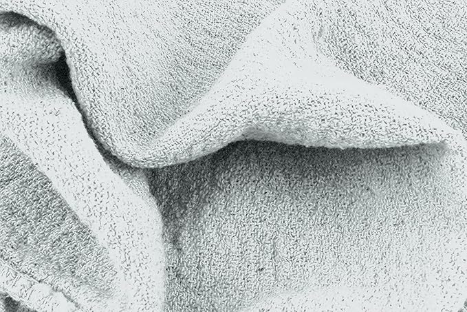 Avalon Towels Cotton Shop Rags – (Pack of 50) Size 12x14 Inches Cleaning Rags – Absorbent Shop Towels and Multipurpose Cleaning Towels for Automobiles, Industries, Garage and Homes (Grey)