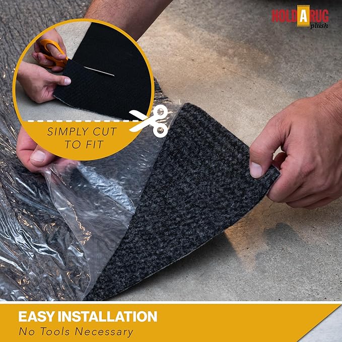 Hold-a-Rug Plush 2'6 x 8' Nonskid, Nonslip Rug Pad, Reversible Gripper, ¼ Thick, Safe for All Floors and Carpet, Keep Area Rugs Secure
