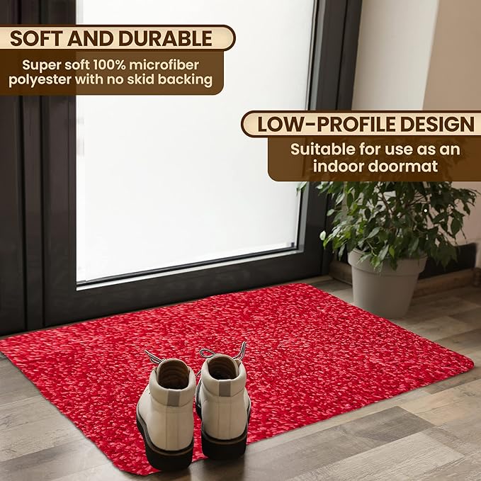 Premium Microfiber Indoor Door Mat – 20"x30" Washable Entry Mat, Non-Slip, Waterproof Backing, Super Absorbent, Low Profile Entryway Doormat for Indoor Entrance