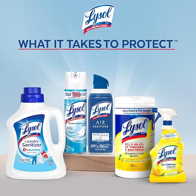 Lysol Air Sanitizer Spray with Odor Eliminator for Home & Office, Sanitizing Spray, Air Freshener Alternative, Cotton Blossom Scent, 10 oz (Pack of 3)