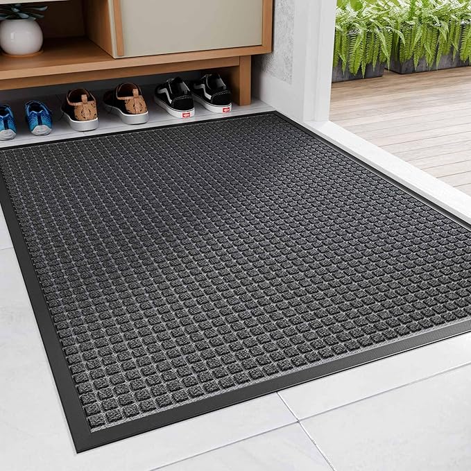 Amyracel Welcome Mat Indoor Door Mat, 36"x60" All Season Weather Outside Door Mat, Heavy Duty Outdoor Mats for Entry Floor, Stain and Fade Resistant, Low Pile Entry Mats for Inside Floor
