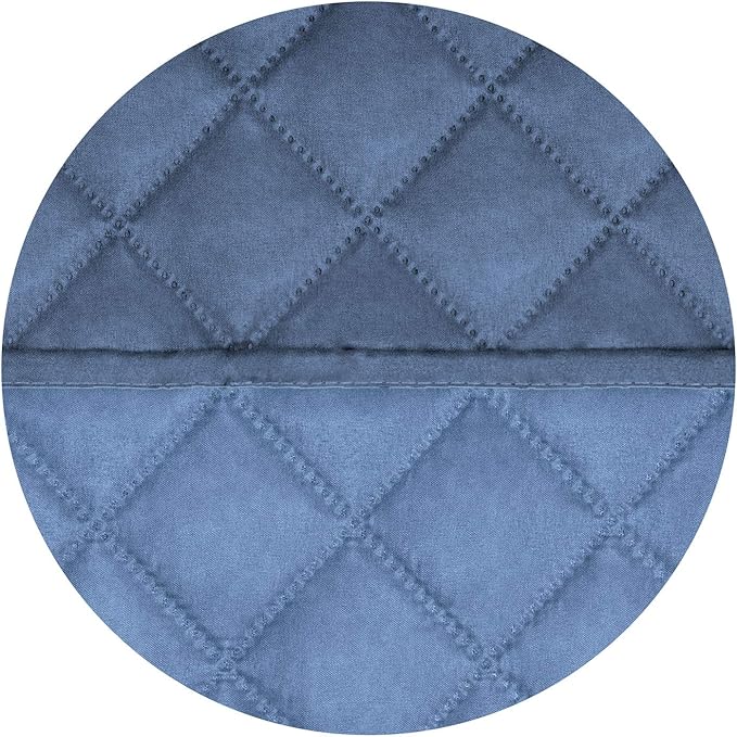 PureFit Reversible Quilted Sofa Cover, Water Resistant Slipcover Furniture Protector, Washable Couch Cover with Non Slip Foam and Elastic Straps for Kids, Pets (X Large, DarkBlue/LightBlue)