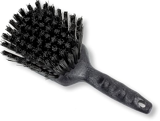 SPARTA 40541EC03 Plastic Scrub Brush, Utility Brush, Kitchen Brush With Hanging Hole For Cleaning, 8 Inches, Black