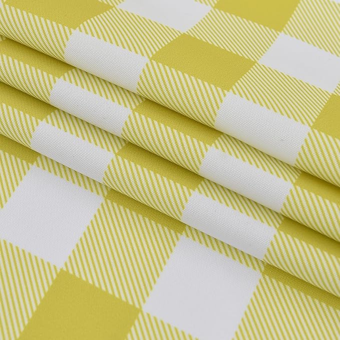 Waterproof Plaid Tablecloth Fabric - Oblong 52x70 Inch Classic Buffalo Tartan Table Cloth for Indoor/Outdoor Use - Washable Tabletop Cover for Dinner, BBQs, and Parties