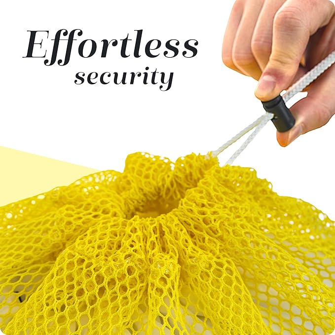 Handy Laundry Mesh XL Laundry Bags - Durable, Machine Washable with Secure Drawstring Closure - Perfect for College Dorms, Laundromats, Apartments (Yellow, Large 24" x 36", 2-Pack)