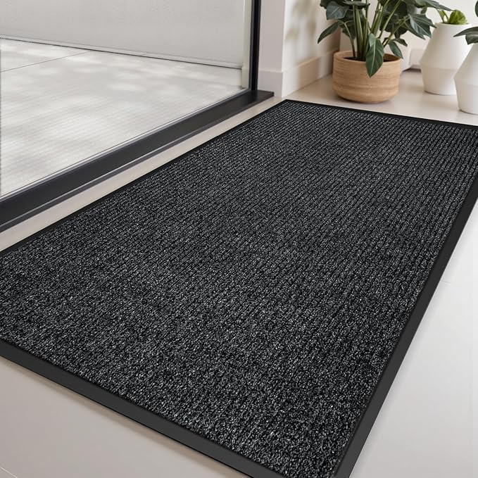 Vicwe Indoor Outdoor Door Mat, 3'x4' Heavy Duty Front Door Mat, Non-Slip Washable Doormats Entrance Mats, Dirt Resistant and Absorbent Doormat, Commercial Outdoor Entrance Floor Mat for Home Office