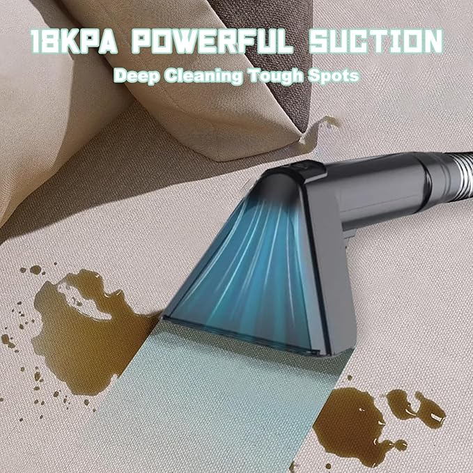 Portable Carpet & Upholstery Cleaner, Deep Cleaning for Rugs, Couch, Car Interiors Stains, Pet & Family Friendly, 120V