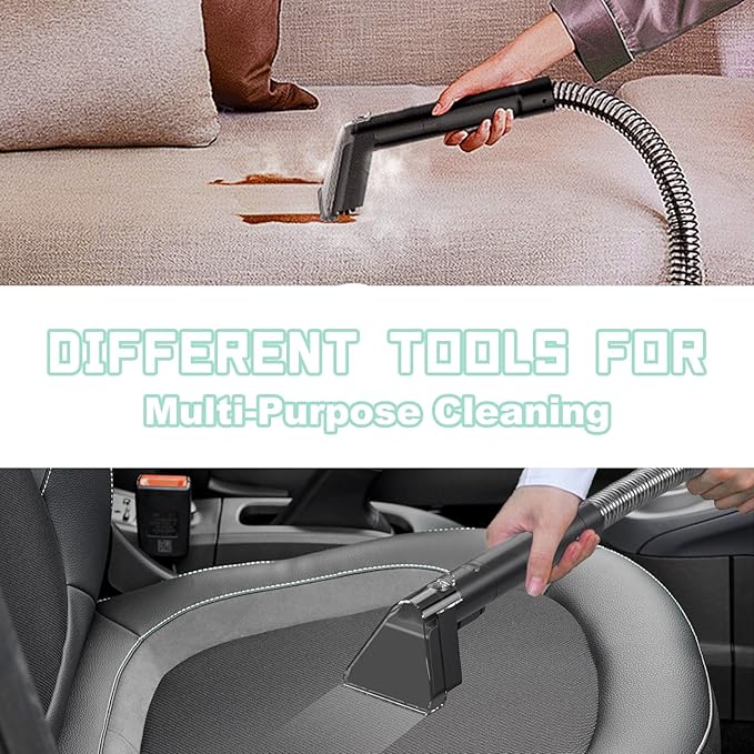 Portable Carpet & Upholstery Cleaner, Deep Cleaning for Rugs, Couch, Car Interiors Stains, Pet & Family Friendly, 120V