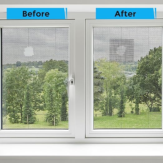 Black Window Screen Repair Tape, 3IN x 20FT (240IN) Screen Repair Kit for Windows or Doors, Strong Adhesive Fiberglass Mesh Patch Tape
