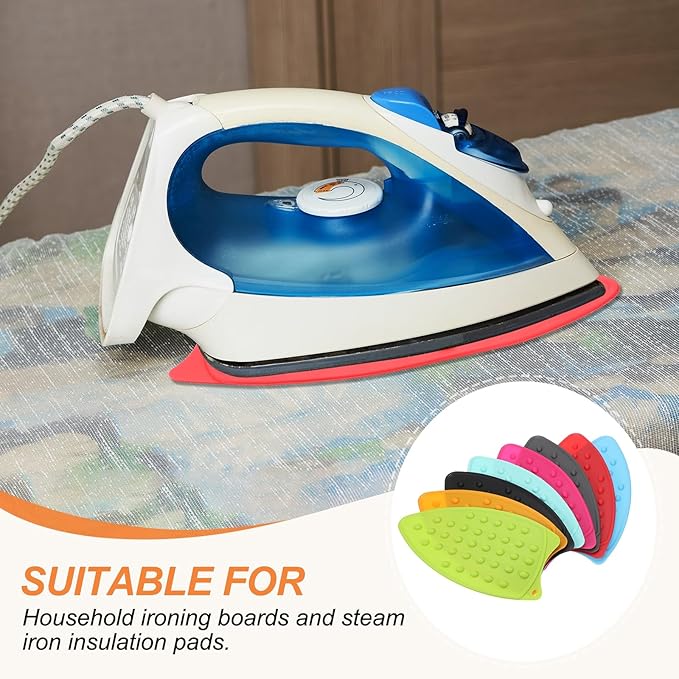 PATIKIL Silicone Iron Rest Pad, Multipurpose Hot Heat Resistant Iron Rest Plate Protective Pad for Ironing Board Hot Resistant Steamer Steam Compact Mat, Green