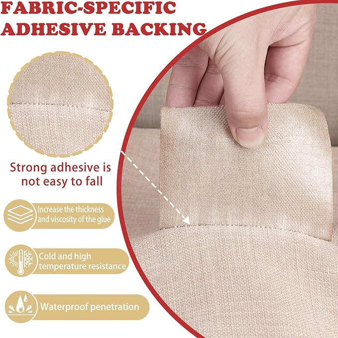 Linen Repair Tape 4x70 Inch Self-Adhesive Couch Patch Repair Fabric Patch for Furniture,Sofas,Cushion,Chairs,Bags,Linen Goods(Dark Brown)
