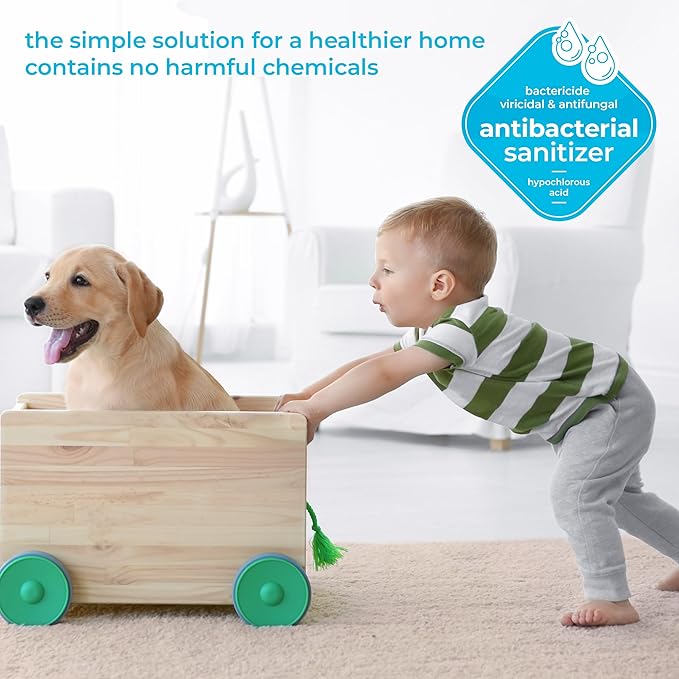 BRIOTECH Sanitizer Disinfectant Hypochlorous, Kill 99.99% of Viruses & Bacteria, Control Mold, Eliminate Odor, Gentle for Nursery & Play Rooms, Food Contact Surface Sanitizer, 1 Gallon Refill