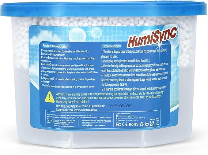 Moisture Absorbers 10 Pack, 16.9oz., Portable Humidity Absorber Boxes for Bathroom, Closet, Kitchen, Dehumidifiers, Attract and Trap Excess Moisture, Convenient and Effective, Blue