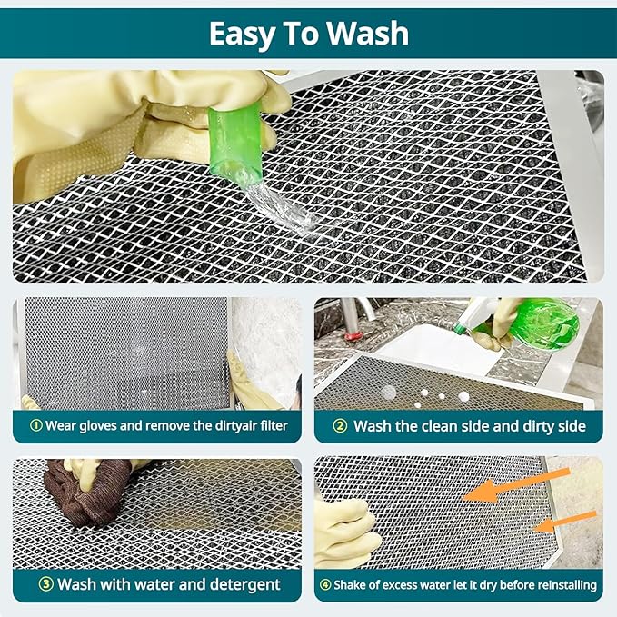 Torjim 16x16x1 MERV8 Washable Reusable Electrostatic Air Filter, AC/HVAC Furnace Filter, Permanent Filter, Breathe Fresher, Easy Install