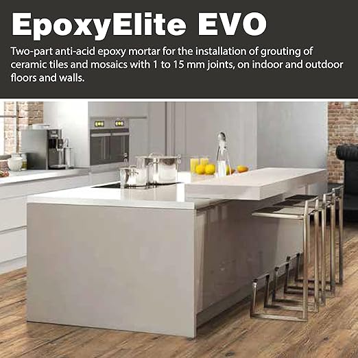The Tile Doctor EpoxyElite EVO - Litokol Epoxy Grout for Tile, Ideal for Home Office Decor & Bathroom Tile, Beige 3-5 kg - 11 lb