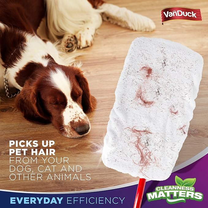 VanDuck 100% Cotton Terry Mop Pads 15x8 Inches 3-Pack, Terry Cloth Mop Covers (Handle is Not Included)