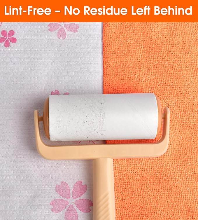 Roll of Microfiber Cleaning Cloth –100 Pack, Tear Away Microfiber Towels, Reusable, Washable, Scratch-Free, Cleaning Supplies,Kitchen Towels for Car, Home, Kitchen, Dishes(Honey Orange)