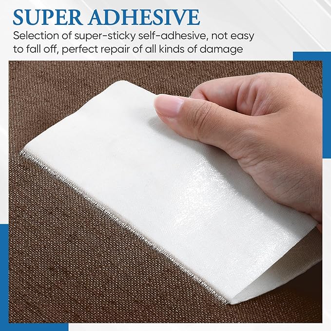 Canvas Patch 5.5 x 8 Inches 6Pcs Self-Adhesive Waterproof Canvas Patch Kit for Repairing Tents,Sofas,Boat Covers,Camping Chair,Awnings,Car Seats.(Brown)