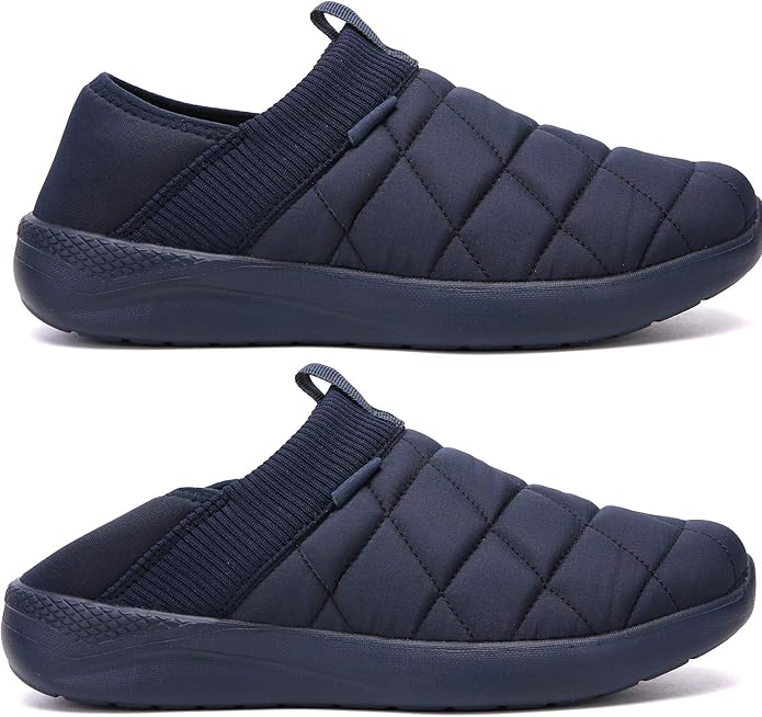 KUBUA Slippers for Men and Womens Indoor House Shoes Plush Slip on Outdoor Garden Loafers